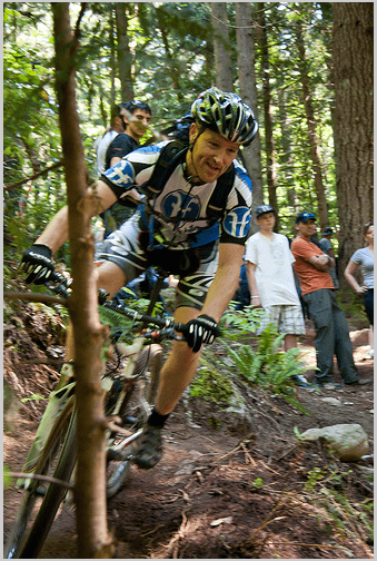Rick mountain biking